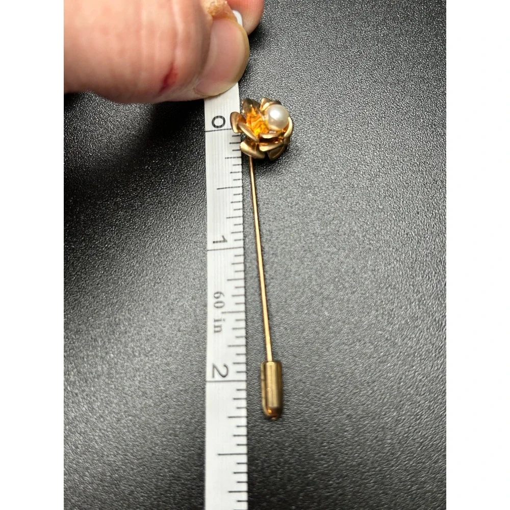 VTG‎ Stick Pin Lot Butterfly Rose Floral Victorian Revival Cottagecore Jewelry